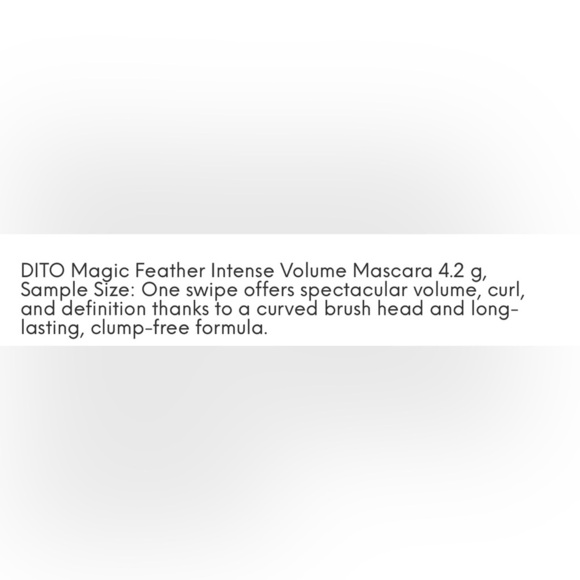 New/Sealed DITO Magic Feather Intense Volume Mascara - Picture 3 of 7